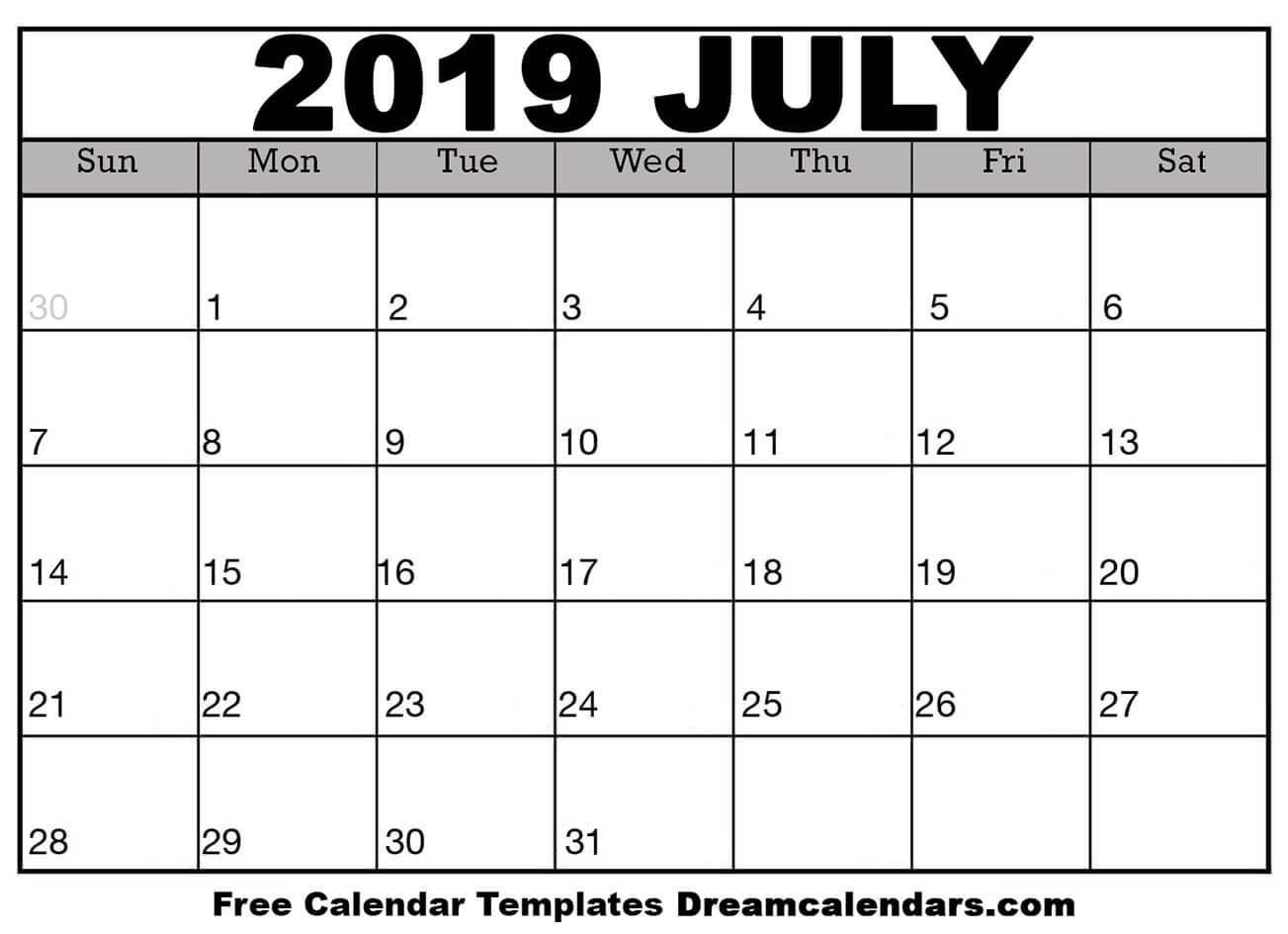 July 2019 Calendar Pdf 617