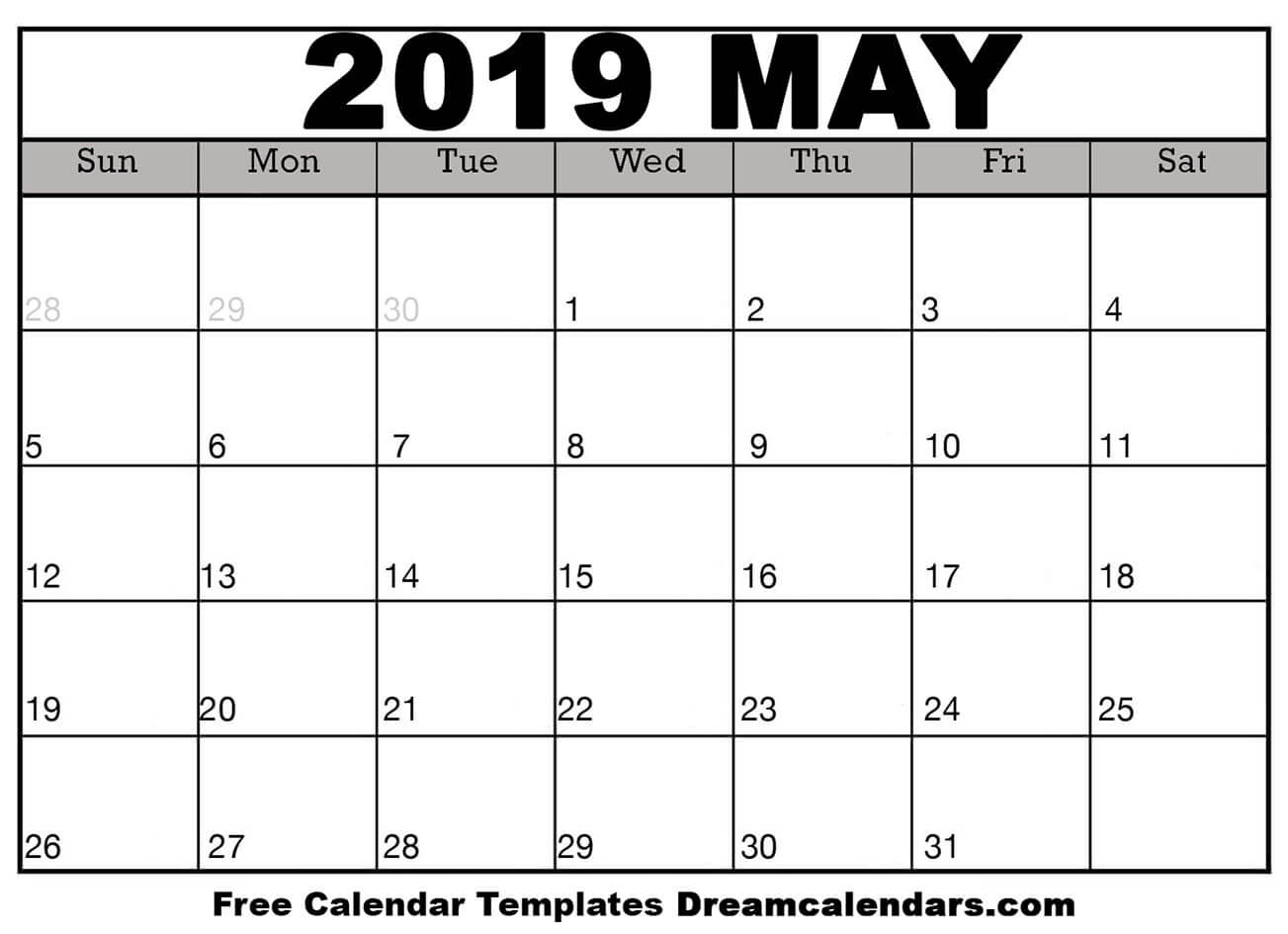 May 2019 calendar | free blank printable templates