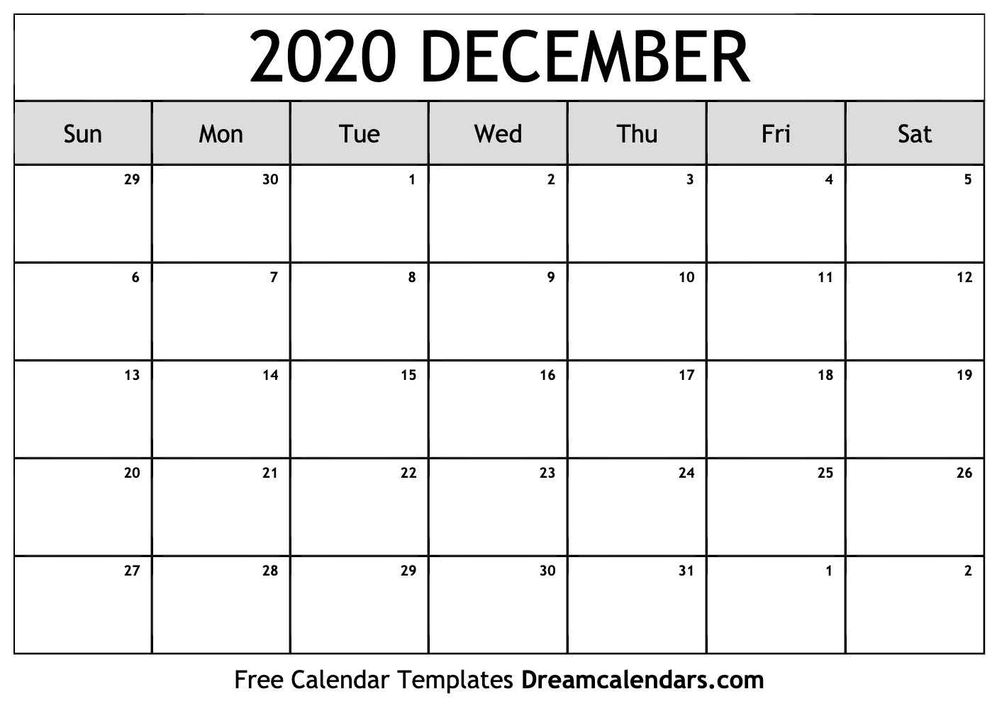 December, 2020