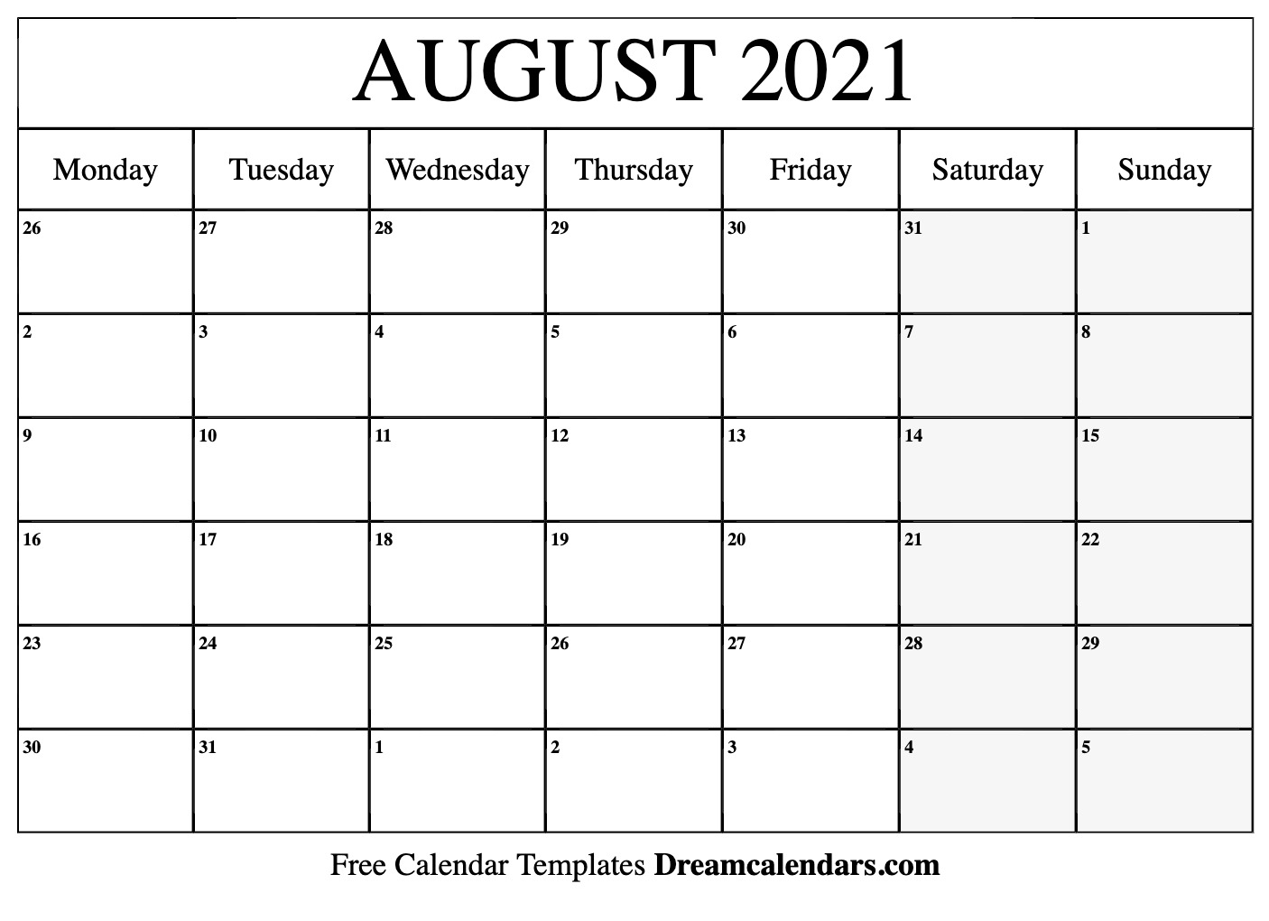 download printable august 2021 calendars