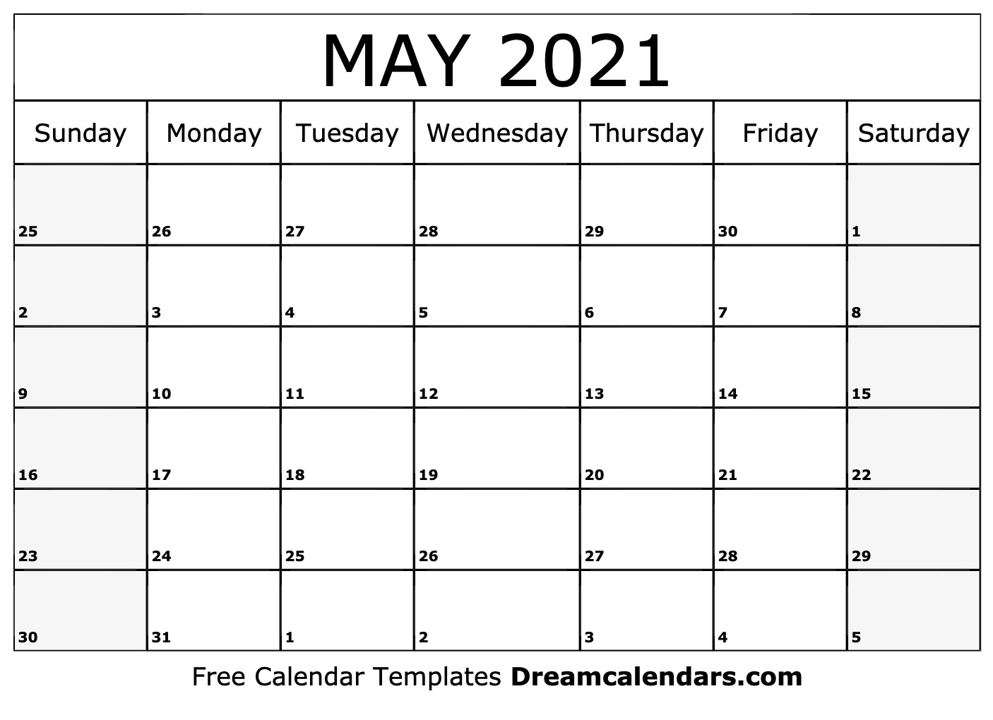 May 2021 calendar | free blank printable templates