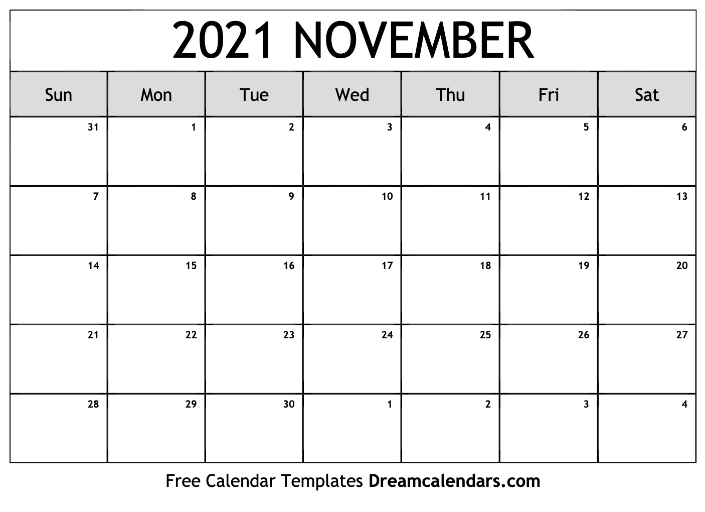 nov 2021 calendar with holidays Printable November 2021 Calendar nov 2021 calendar with holidays