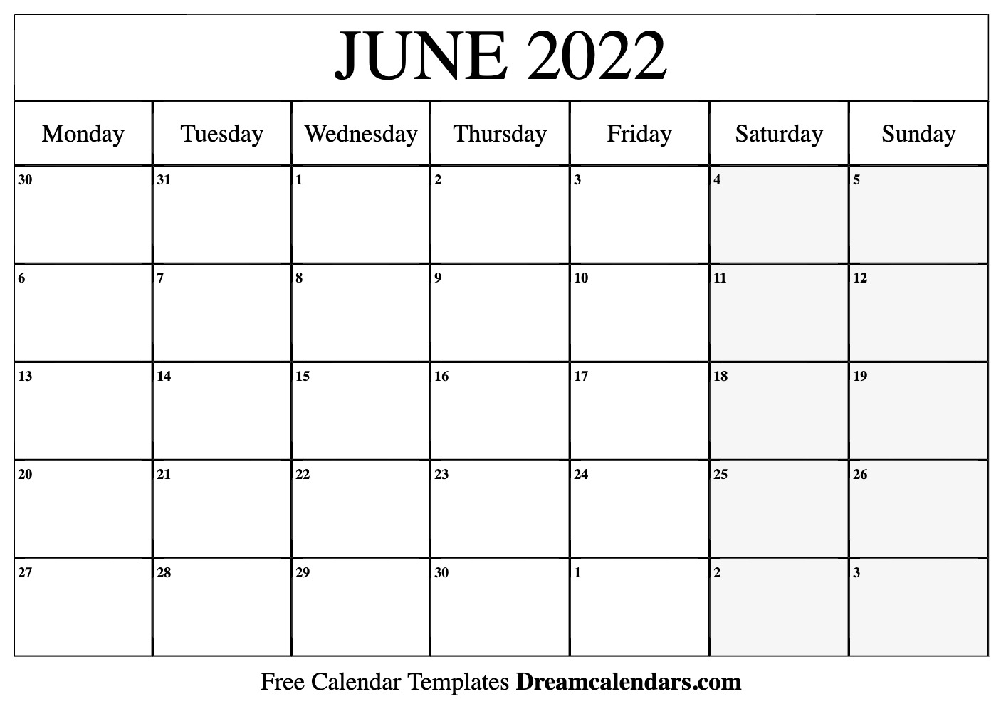 June Schedule 2022 Download Printable June 2022 Calendars