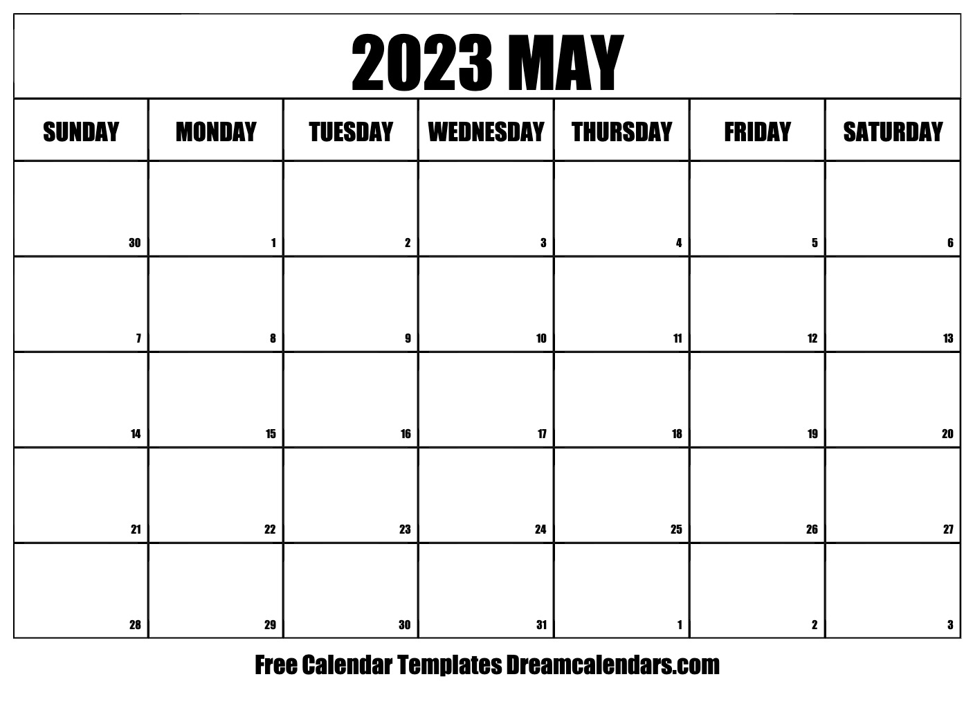 Download Printable May 2023 Calendars