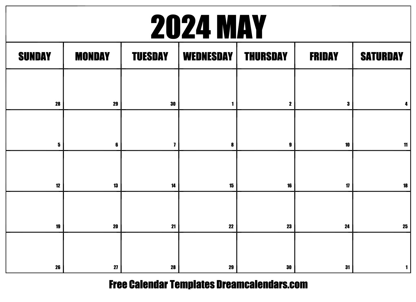 May 2024 calendar | Free blank printable with holidays