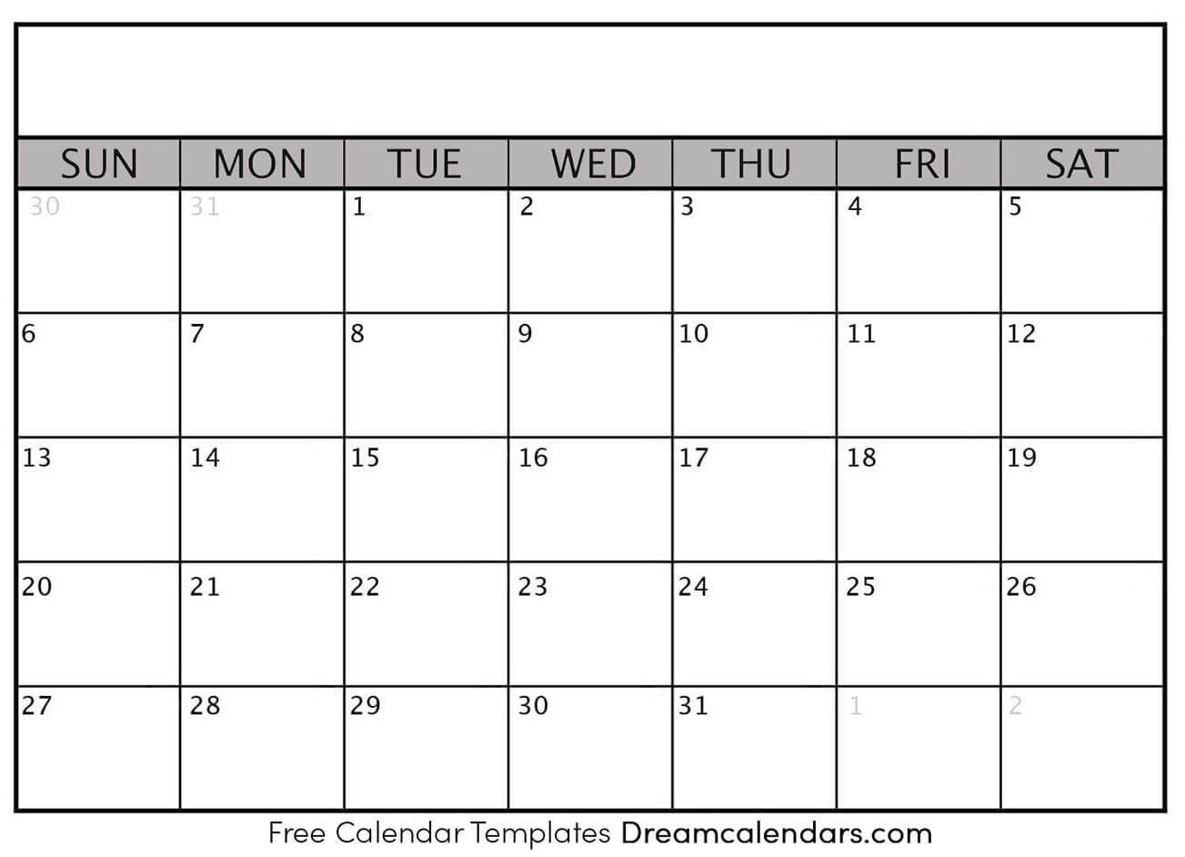 Monthly Calendar Template