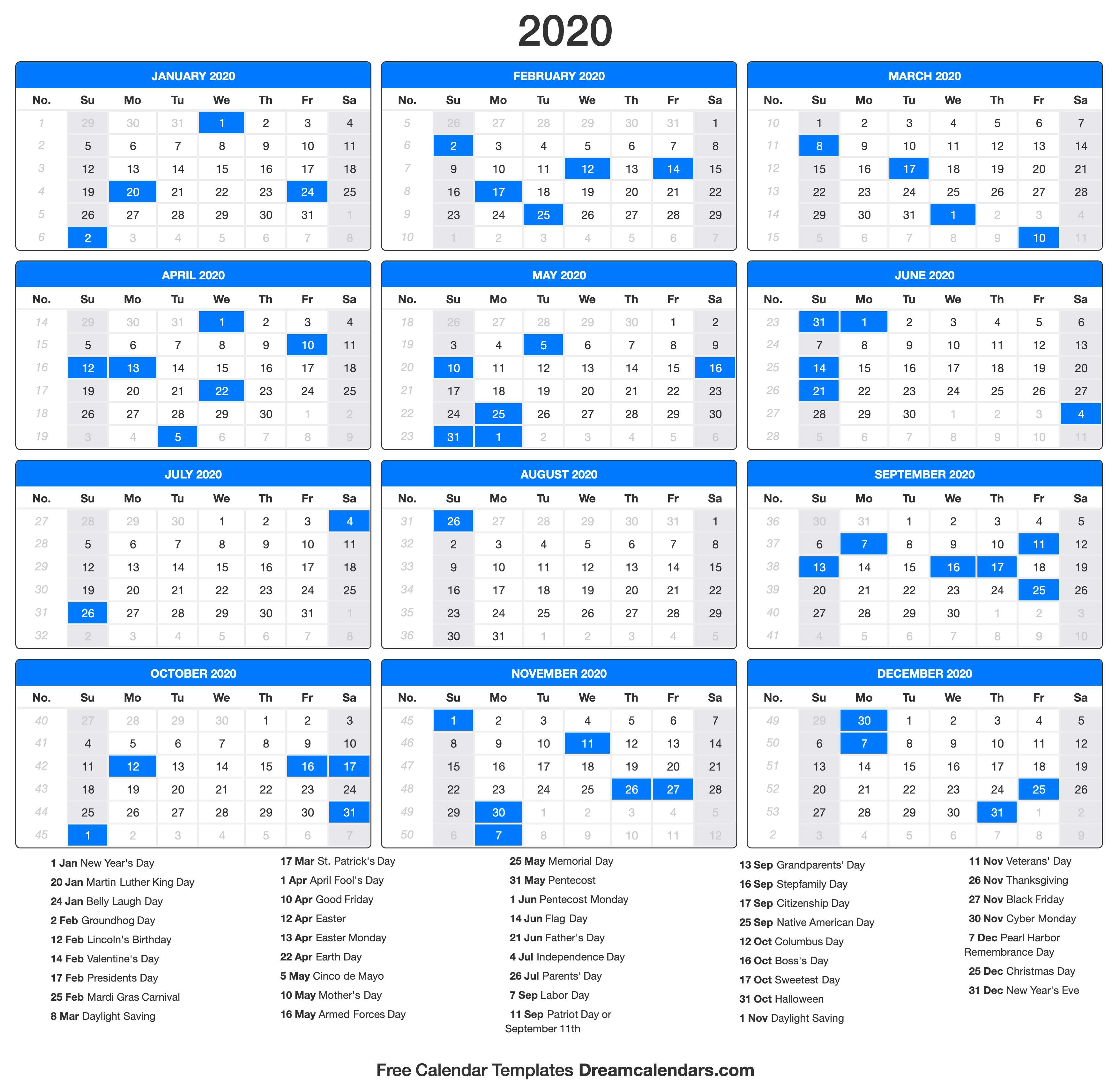 Ko-fi - Printable 2020 Calendar - Ko-fi ️ Where creators get paid by fans, with a ...3510 x 3396