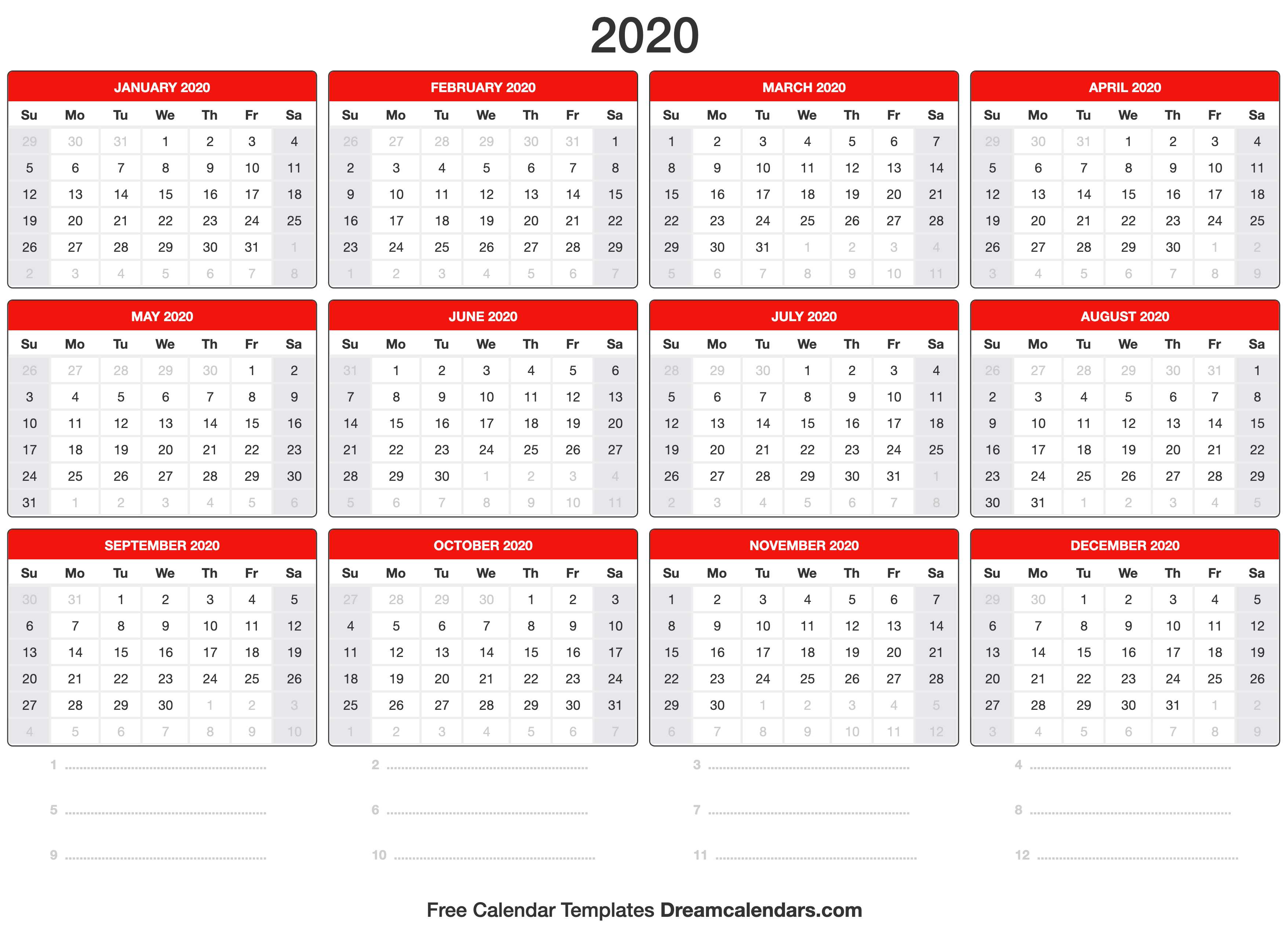 Dream Calendars Make Your Calendar Template Blog