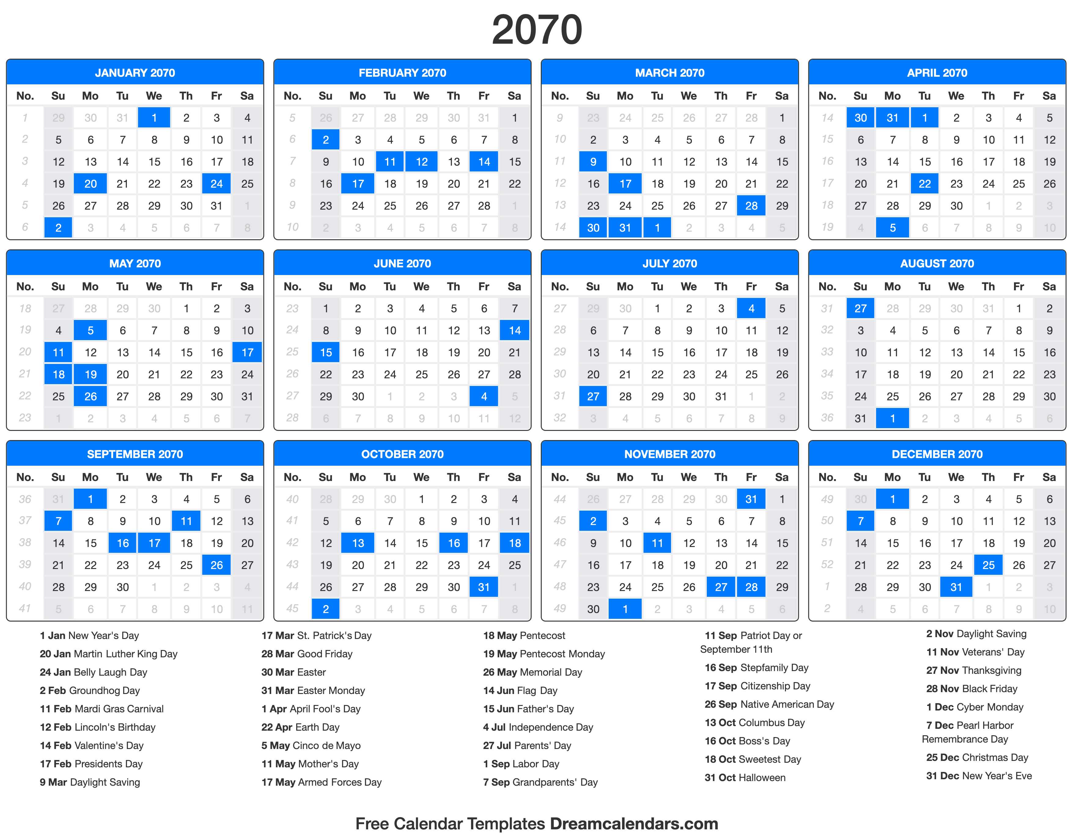 Holiday Calendar 2025